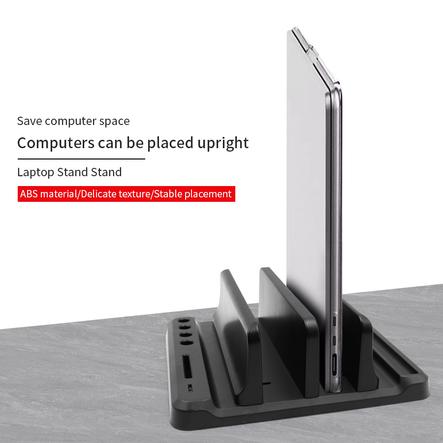 Laptop Stand - ノートパソコンスタンド デスクトップタブレット 携帯電話 コンピューター 直立収納 高さ調整可能