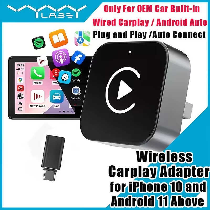 Usb C Hub - 2-in-1 ワイヤレスCarPlayアダプター プラグアンドプレイ iPhone 10 以降、Android