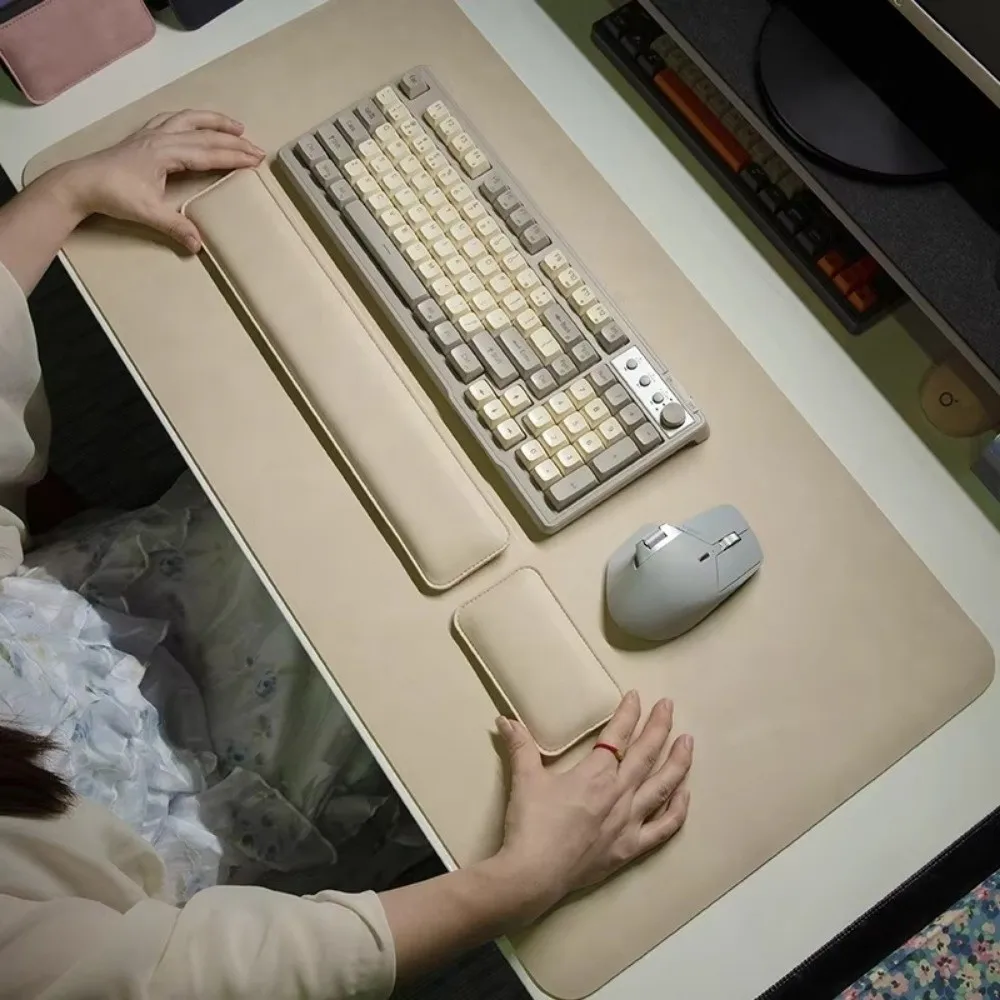 Laptop Mouse - ポータブル防水デスクパッド滑り止めマウスパッド大型マウスパッドキーボードマットPUラップトップデスクマットマウスリストガード