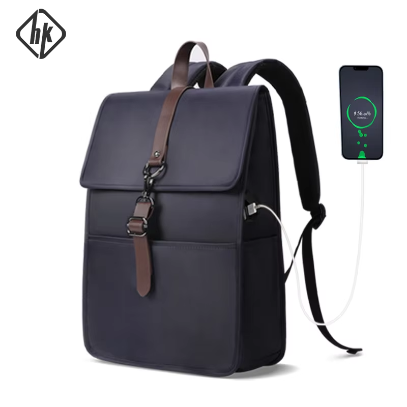 Laptop Bag - HK製、高品質ビジネスバックパック。英国風デザイン、防水オックスフォード生地、大容量、通勤・ビジネス・旅行に最適。