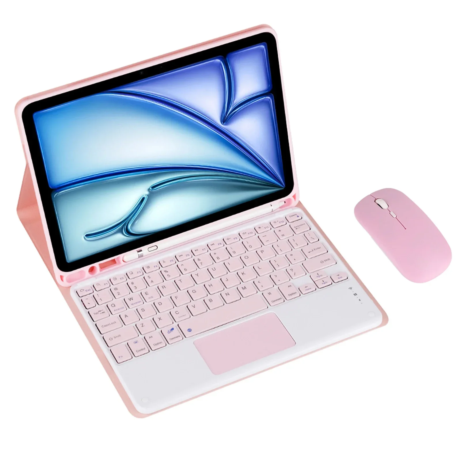 Keyboard Cover - Xiaomi Redmi Pad 2 10.95インチタブレット用キーボードケース＆マウス、取り外し可能なワイヤレスキーボードカバー、内蔵ペンホルダー付き