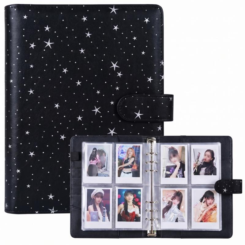 Laptop Sleeve - 新しいA5 PUレザーバインダーカバー、マグネットバックル開閉式、6穴リング付きパーソナルノート、プランナー整理用、フォトカードスリーブ