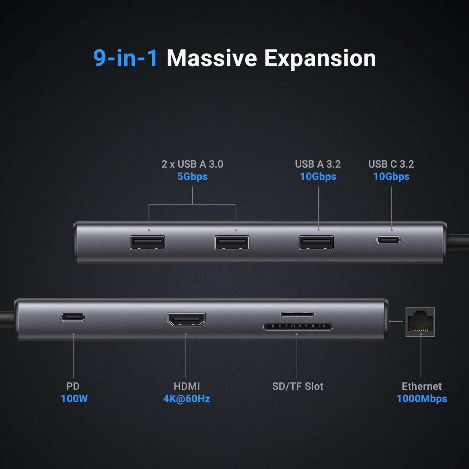 UGREEN Revodok Pro 109 USB C ハ - Usb C Hub のレビューと価格