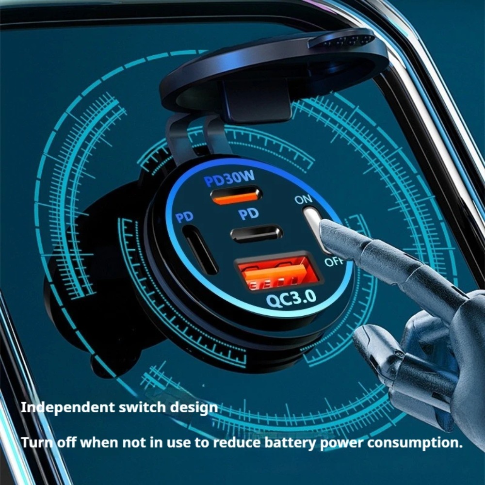 83W PD QC3.0 4ポートカーチャージャーソケット、 - Usb C Hub のレビューと価格