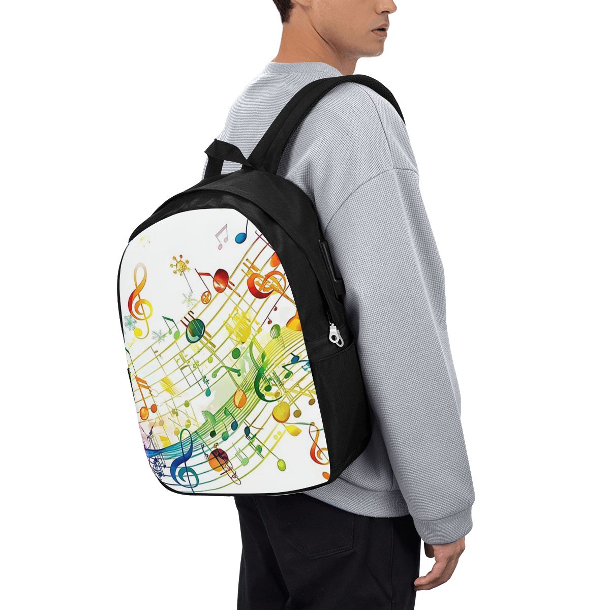抽象的なピアノの鍵盤と音符バックパック旅行ノートバッグコンピ - Laptop Bag のレビューと価格
