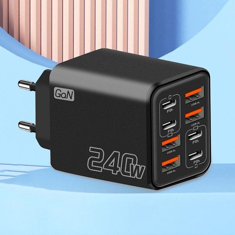 240W GaN USB C充電器 8 in 1 急速充電パ - Laptop Charger のレビューと価格