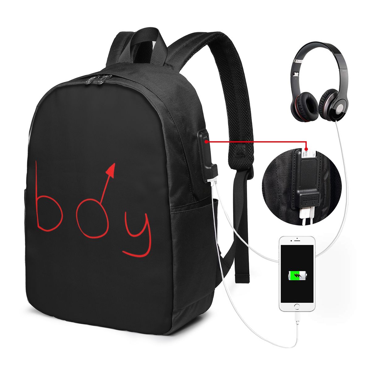 Boymoder 帽子とシャツバックパック旅行ノートブックバ - Laptop Bag のレビューと価格