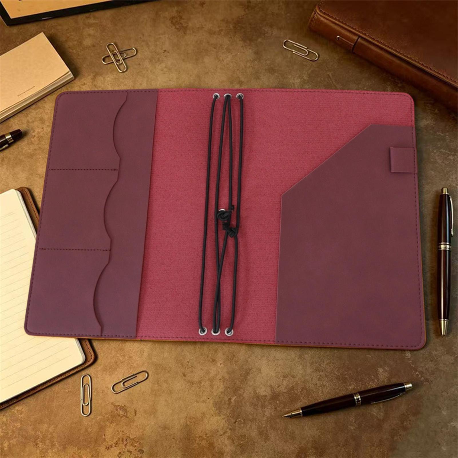 A5サイズのジャーナルカバー。ヴィンテージ風のPUレザー製。 - Laptop Sleeve のレビューと価格